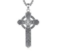 EUDORA Harmony Ball 925 Sterling Silver Archangels Necklace for Women Men, St Christopher Medal St Michael Virgin Mary St Benedict Pendant Original Protection Religion Amulet Jewelry Gift, 22"+2"