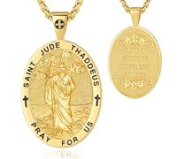 EUDORA Harmony Ball 925 Sterling Silver Archangels Necklace for Women Men, St Christopher Medal St Michael Virgin Mary St Benedict Pendant Original Protection Religion Amulet Jewelry Gift, 22"+2"