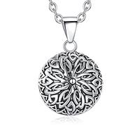 EUDORA Harmony Ball Angel Caller pregnancy Necklace Flower of life Chime Ball Bola Pendant for Women Mama Jewellry Original Gift, 45"+ 30" Chain