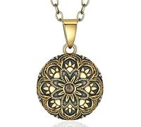 EUDORA Harmony Ball Angel Caller Pregnancy Women Necklace Flower of Hope Vintage Wishing Chime Ball Bola Pendant for Future Mama Jewellry Original Gift, 45inch + 30inch
