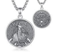 EUDORA Harmony Ball Aphrodite Greek Goddess Necklace for Women Sterling Silver 925, Aphrodite Goddess of Love Beauty Desire Fertility Life Pendant Protector of Sailors Jewelry Gift, 20"+2"