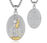 EUDORA Harmony Ball Fortuna Roman Goddess of Fortune Necklace for Women Sterling Silver S925, Goddess of Abundance Fortune Tykhe Lady Luck Pendant Jewelry Gifts for Women, 20"+2"