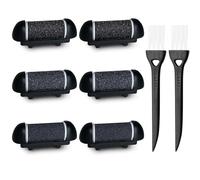 EUDUQ 6 PCS Replacement Roller Refill Heads und Cleaning Brush,Coarse/Regular/Fine Refill Rollers Compatible with Ratukall,Scholl,Essy,IWEEL,Pedi Electric Foot File,Callus Remover,Foot Grinder