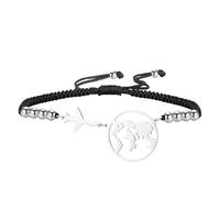 EUEAVAN Adjustable Airplane Bracelet Handmade Braided Rope Lucky Red String Bracelet Airline Pilot Jewelry Traveller Souvenir Gift for Flight Attendants Stewardess Women Men, M, Stainless Steel, no