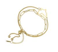 EUEAVAN Africa Map Bracelet Africa Motherland Continent Outline Handmade Braided Rope Lucky String Bracelet African Tribal Ethnic Jewelry for Women Men, M, Stainless Steel, no gemstone