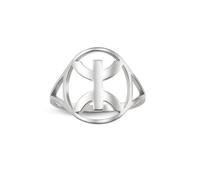 EUEAVAN African Berber Symbol Ring African Ethnic Kabyle Style Amazigh Ring Muslim Tribe Egypt Religious Jewelry Country Pride Gift for Women Men (silver, 8(0.71in))