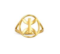 EUEAVAN African Berber Symbol Ring African Ethnic Kabyle Style Amazigh Ring Muslim Tribe Egypt Religious Jewelry Country Pride Gift for Women Men, Stainless Steel, No Gemstone