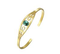 EUEAVAN Ankh Cross Bracelet Egyptian African Key of Life Cuff Bangle Ancient Egypt Amulet Religious Jewelry Gift for Women Men (gold)