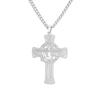 EUEAVAN Egyptian Goddess Isis Necklace Viking Celtic Cross Pendant Ankh Cross Eye of Horus Religious Jesus Amulet Egypt Greek Mythology Jewelry Irish Baptism Gift for Women Men