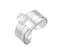 EUEAVAN Egyptian Goddess Isis Open Ring Adjustable Ankh Cross Eye of Horus Ring Ancient Egyptian Protection Talisman Religious Jewelry Cartouche Gift for Women Men