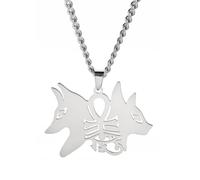 EUEAVAN Egyptian Grim Reaper Anubis Pendant Necklace Eye of Horus Ankh Cross Necklace for Women Men Amulet Energy Necklace Ancient Egyptian Jewelry Gift (silver)