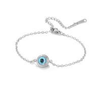 EUEAVAN Evil Eye Bracelets Adjustable 7 Knot Handmade Lucky Red String Couples Anklets Greek Kabbalah Protection Amulet Beaded Jewelry Gift for Women Men, adjustable, Stainless Steel, no gemstone