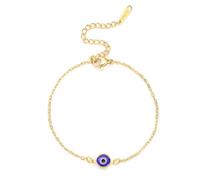 EUEAVAN Evil Eye Bracelets Adjustable 7 Knot Handmade Lucky Red String Couples Anklets Greek Kabbalah Protection Amulet Beaded Jewelry Gift for Women Men, adjustable, Stainless Steel, no gemstone