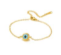 EUEAVAN Evil Eye Bracelets Adjustable 7 Knot Handmade Lucky Red String Couples Anklets Greek Kabbalah Protection Amulet Beaded Jewelry Gift for Women Men, adjustable, Stainless Steel, no gemstone