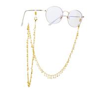 EUEAVAN Eyeglass Chain for Women Reading Glasses Sunglass Beaded Chains Eyeglass Holders Around Neck, Silver, Medium