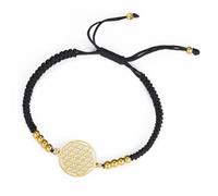 EUEAVAN Flower of Life Bracelet Sacred Geometry Metatron Cube Handmade Red String Bracelet Merkaba Cosmic Symbol Mandala Protection Amulet Kabbalah Jewelry Yoga Gift for Women, adjustable, Stainless