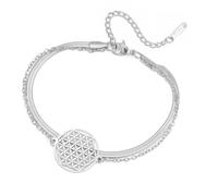 EUEAVAN Flower of Life Bracelet Sacred Geometry Metatron Cube Handmade Red String Bracelet Merkaba Cosmic Symbol Mandala Protection Amulet Kabbalah Jewelry Yoga Gift for Women, adjustable, Stainless