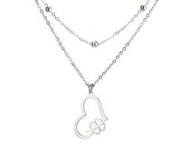 EUEAVAN Four Leaf Clover Necklace Green Shamrock Heart Pendant Good Lucky Celtic Knot Friendship Jewelry St. Patrick's Day Accessories Irish Gift for Women, M, Stainless Steel, No Gemstone