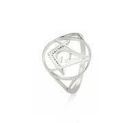 EUEAVAN Freemason Masonic Ring for Men Masonic Symbols Masonic Rider Rings Masonic Membership Master Seals Freemason Prime Gifts Vintage Religious Amulet Punk Hip Hop Women (silver, 8)