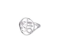 EUEAVAN Gothic Leviathan Satanic Cross Ring Demon Satan Brimstone Occult Lucifer Religious Jewelry Witchcraft Amulet Woman Men (Satanic Cross silver, 11)