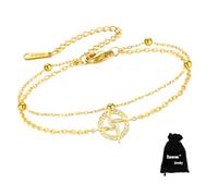 EUEAVAN Handmade Braided Rope St Brigid's Cross Bracelet for Women Men | Stainless Steel,Traditional Saint Bridget,Irish Celtic Cross Amulet,Christian Jewelry, Religious Faith Gift