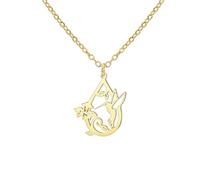 EUEAVAN Hummingbird Necklace for Women Stainless Steels Cute Bird Teardrop Pendant Flower Animal Jewelry Memorial Gift (gold)