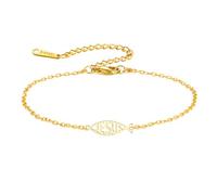 EUEAVAN Ichthus Bracelet Jesus Christ Fish Handmade Lucky Rope Bracelet Seal of Jerusalem Ichthys Amulet Christian Jewelry Baptism or Easter Gift for Women Men, adjustable, Stainless Steel, no