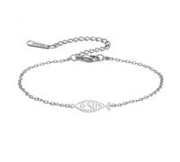 EUEAVAN Ichthus Bracelet Jesus Christ Fish Handmade Lucky Rope Bracelet Seal of Jerusalem Ichthys Amulet Christian Jewelry Baptism or Easter Gift for Women Men, adjustable, Stainless Steel, no