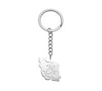 EUEAVAN Iran Map Keychain Iranian Flag Persian Calligraphy Keyring Patriotic Heritage Pride Peace Jewelry Souvenir Gift (آزادی -Women, Life, Freedom silver)