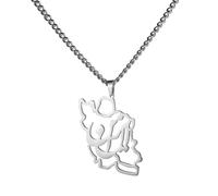 EUEAVAN Iran Map Necklace Iranian Flag Persian Calligraphy Pendant Patriotic Heritage Pride Peace Jewelry Souvenir Series Gifts for Women Men (“ایران” - Iran silver)