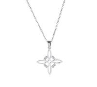 EUEAVAN Irish Celtic Knot Necklace Witch's Knot Earring Set Nordic Minimalist Geometric Pendant Choker Amulet Good Luck Jewelry Set Woman Girl (Infinity Necklace silver)