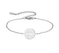 EUEAVAN Jerusalem Crusaders Cross Bracelet Crusaders Knights Templar Cross Handmade Lucky Rope Bracelet Greek Religious Medieval Christian Jewelry Baptism Faith Gift for Women Men, adjustable