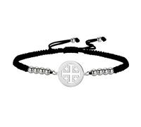 EUEAVAN Jerusalem Crusaders Cross Bracelet Crusaders Knights Templar Cross Handmade Lucky Rope Bracelet Greek Religious Medieval Christian Jewelry Baptism Faith Gift for Women Men, adjustable