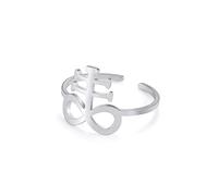 EUEAVAN Leviathan Satanic Cross Ring for Men Women Sulfur Seal of Satan Devil Lucifer Ring Brimstone Occult Satanic Gothic Jewelry Talisman Gift Adjustable, Stainless Steel, No Gemstone
