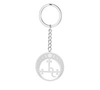 EUEAVAN Lilith Keychain Sigil of Lilith Goddess Moon Phase Keyring Witch Pagan Hecate Mythology Amulet Triple Moon Goddess Jewelry Witchy Gifts Women Men (silver)