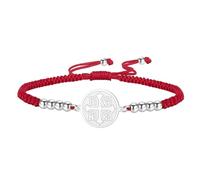 EUEAVAN Orthodox Cross Bracelet IC XC NIKA Jesus Christ Medallion Handmade Lucky Red String Bracelet Greek Byzantine Cross Amulet Eastern Religious Jewelry Christian Catholic Gift for Women Men