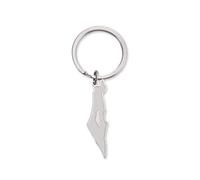 EUEAVAN Palestine Keychain Palestine Map Country Flag Print Keyring Bring Them Home Now Patriotic Jewelry Judaica Gift Women, Outline of Islamic Palestine (Palestine map silver)