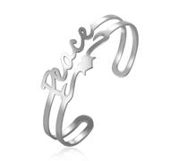 EUEAVAN Peace Sign Symbol Bracelet Geometric Round Statement Anklet Hippie Party Dressing Accessories Jewelry Gifts Women, adjustable, Stainless Steel, no gemstone