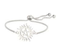 EUEAVAN Pentagram Sun Bracelet Adjustable Witchcraft Cross Couple Bracelet Five-Pointed Star Witchcraft Amulet Jewellery Gift for Women and Men (silver)