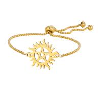 EUEAVAN Pentagram Sun Bracelet Adjustable Witchcraft Cross Couple Bracelet Five-Pointed Star Witchcraft Amulet Jewellery Gift for Women and Men (gold)