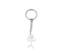 EUEAVAN Personalized Funny Doodle Keychain Happy Face Middle Finger Cool Funny Creative Unique Handmade Teen Girl Boy