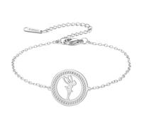 EUEAVAN Princess Wendy Tinkerbell Bracelet Pixie Elf Magical Dancer Ballet Heart Anklets Cubic Zirconia Angel Wings Jewelry Fairy Tale Quote Gift for Women (silver)