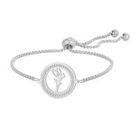 EUEAVAN Princess Wendy Tinkerbell Bracelet Pixie Elf Magical Dancer Ballet Heart Anklets Cubic Zirconia Angel Wings Jewelry Fairy Tale Quote Gift for Women (silver 2)