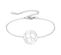 EUEAVAN Sigil of Lilith Bracelet for Women Hecate Anklet Handmade Braided Rope Lucky Red String Gothic Amulet Triple Moon Goddess Jewelry Pagan Mythology Witchcraft Gift