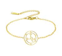 EUEAVAN Sigil of Lilith Bracelet for Women Hecate Anklet Handmade Braided Rope Lucky Red String Gothic Amulet Triple Moon Goddess Jewelry Pagan Mythology Witchcraft Gift