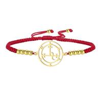 EUEAVAN Sigil of Lilith Bracelet for Women Hecate Anklet Handmade Braided Rope Lucky Red String Gothic Amulet Triple Moon Goddess Jewelry Pagan Mythology Witchcraft Gift
