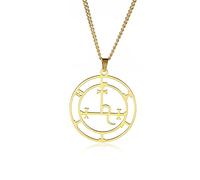 EUEAVAN Sigil of Lilith Necklace for Women Men Hecate Gothic Lilith Goddess Sigil Pendant Necklace Lucifer's Sign Mythology Pagan Jewelry Gift (Lilith gold)