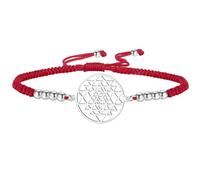 EUEAVAN Sri Yantra Chakra Bracelet Hinduism Symbol Sacred Geometry Handmade Lucky Rope Bracelet Hindu Meditation Talisman Yoga Jewelry Religion Gift for Women, adjustable, Stainless Steel, no gemstone