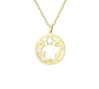 EUEAVAN Star of David Chai Necklace Hamsa Hand Evil Eye Israel Map Pendant Jewish Protection Amulet Hebrew Faith Kabbalah Blessing Jewelry Israel Hanukkah Gift for Women (gold)
