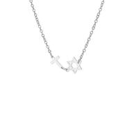 EUEAVAN Star Of David Cross Necklace for Women Six-Pointed Hexagram Jewish Star Pendant Christ Cross Christian Religious Jewelry Israel Hanukkah Gift (silver 3)